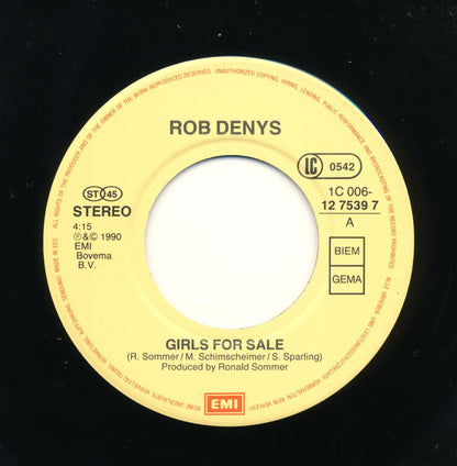 Rob Denys* : Girls For Sale (7", Single)