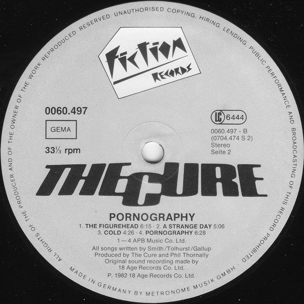 The Cure : Pornography (LP, Album)