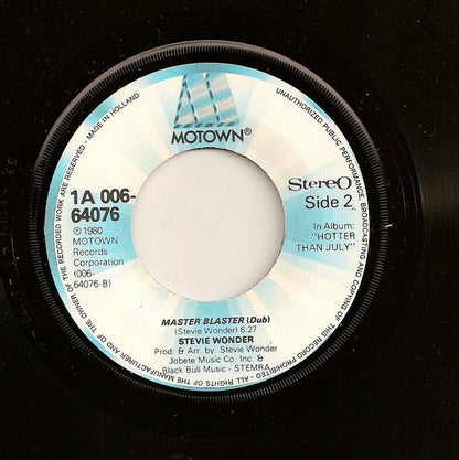 Stevie Wonder : Master Blaster (Jammin') (7", Single)