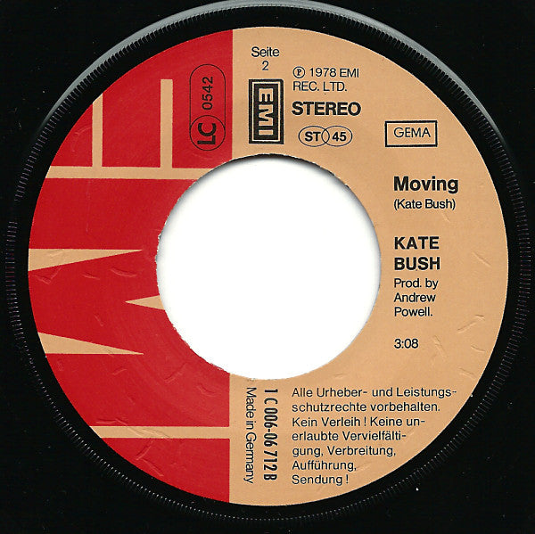 Kate Bush : The Man With The Child In His Eyes (7", Single)
