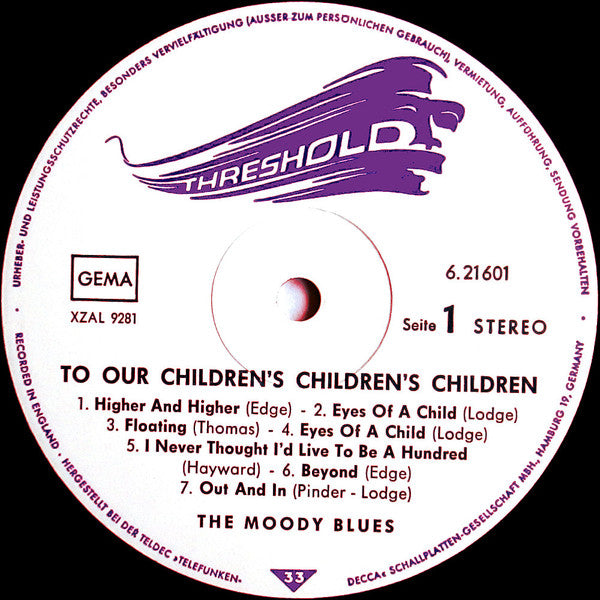 The Moody Blues : To Our Children's Children's Children (LP, Album, RE, Gat)