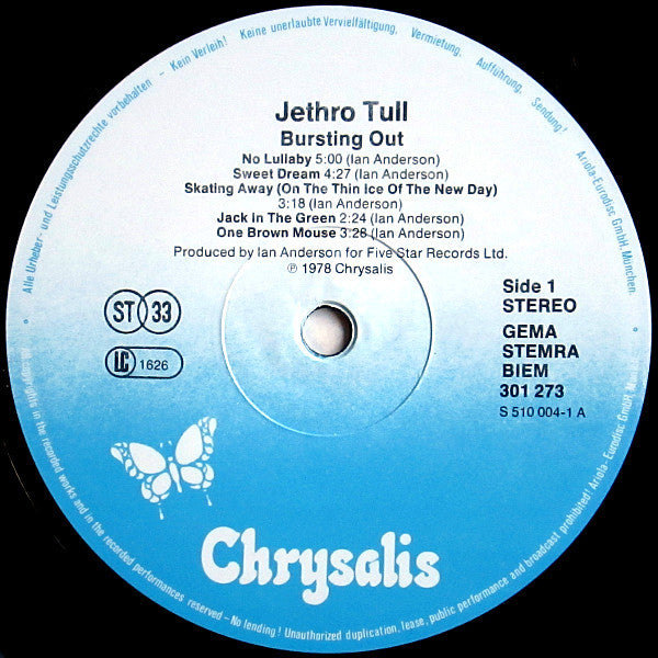 Jethro Tull : Live - Bursting Out (2xLP, Album, RE)