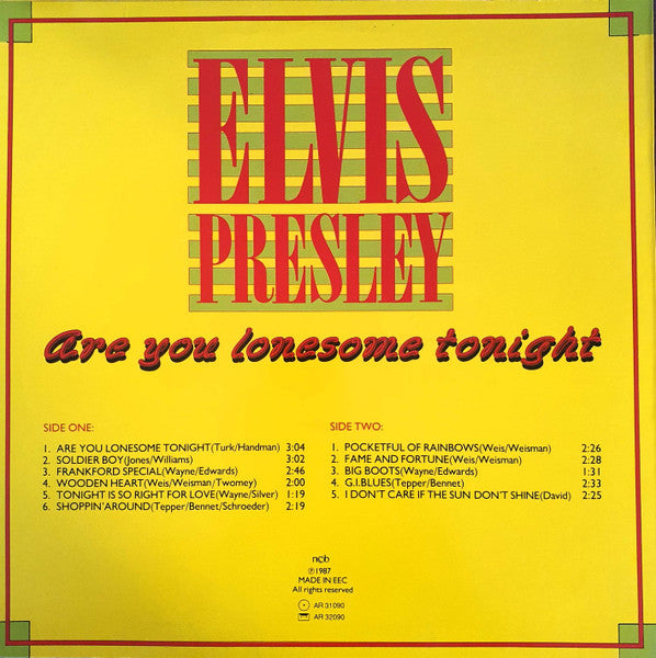 Elvis Presley : Are You Lonesome Tonight (LP, Comp)