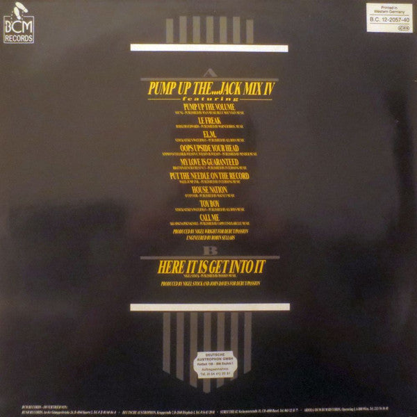 Mirage (12) : Pump Up The ... Jack Mix IV (12", Mixed)