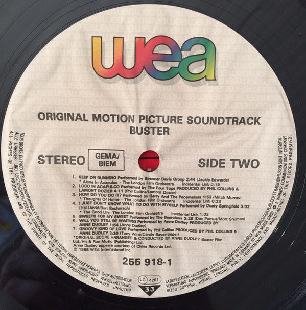 Various : Buster - Original Motion Picture Soundtrack (LP, Comp)