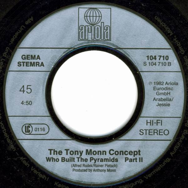 The Tony Monn Concept : Who Built The Pyramids (7", Single)