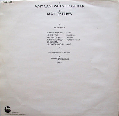 Maximum Joy : Why (Can't We Live Together) (12", Single)