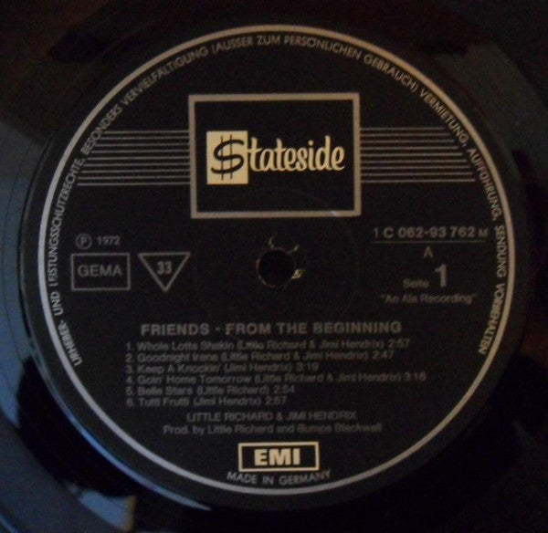 Little Richard / Jimi Hendrix : Friends - From The Beginning (LP, Album)