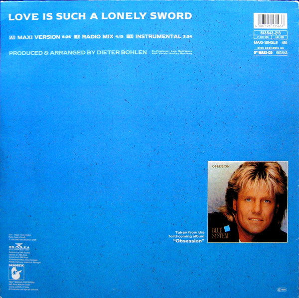 Blue System : Love Is Such A Lonely Sword (12", Maxi)