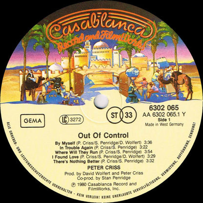 Peter Criss : Out Of Control (LP, Album)