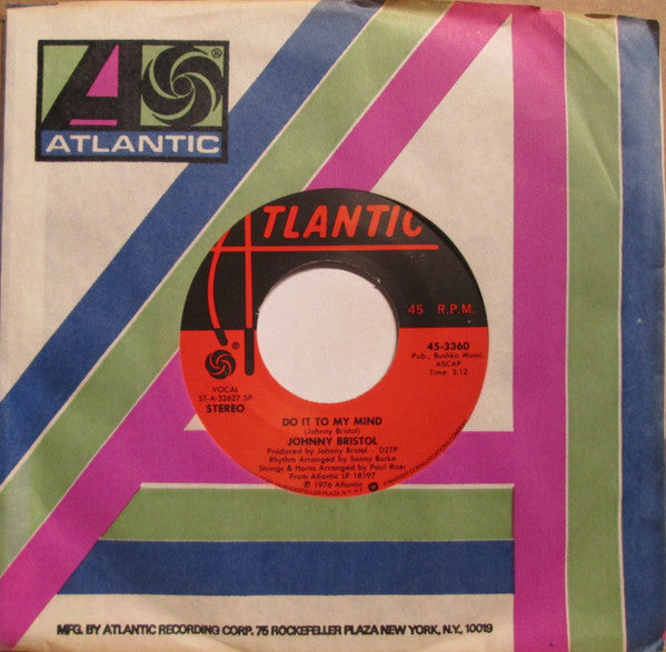 Johnny Bristol : Do It To My Mind (7", Single, SP )
