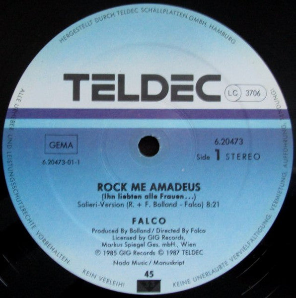 Falco : Rock Me Amadeus (The Ultimate Super-Dance-Remix) (Salieri-Version) (12", Maxi)