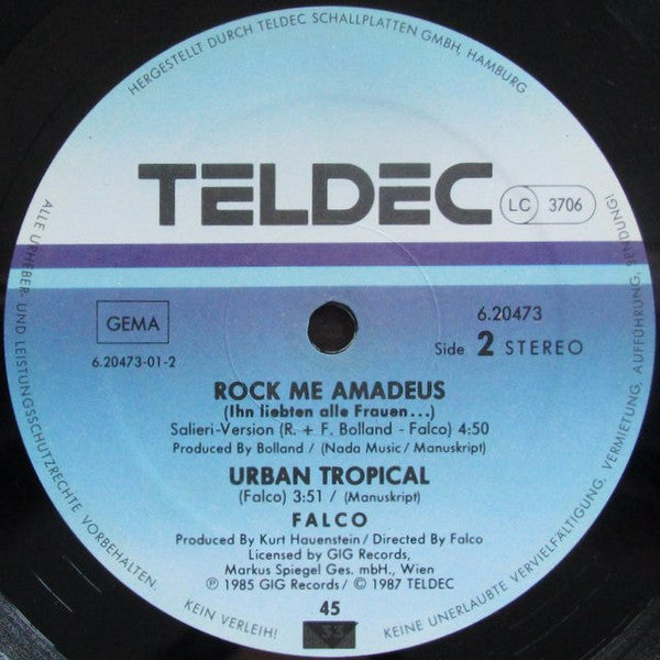 Falco : Rock Me Amadeus (The Ultimate Super-Dance-Remix) (Salieri-Version) (12", Maxi)