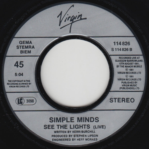 Simple Minds : Real Life (7", Single, Sil)