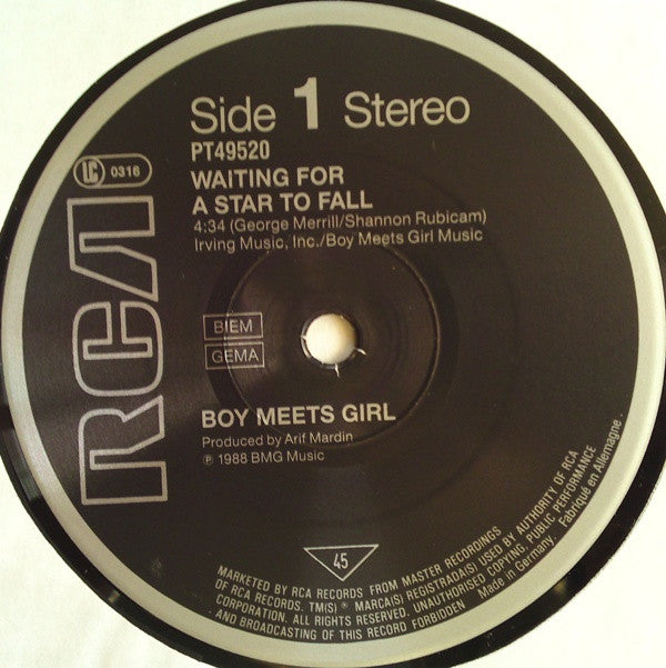 Boy Meets Girl : Waiting For A Star To Fall (12", Maxi)