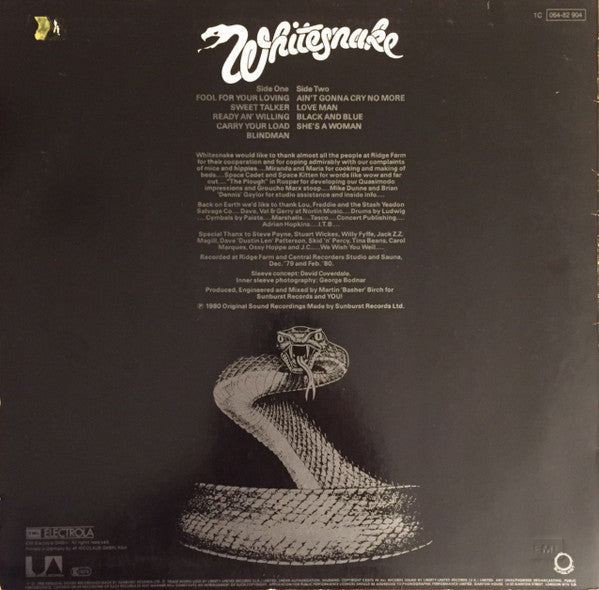 Whitesnake : Ready An' Willing (LP, Album)