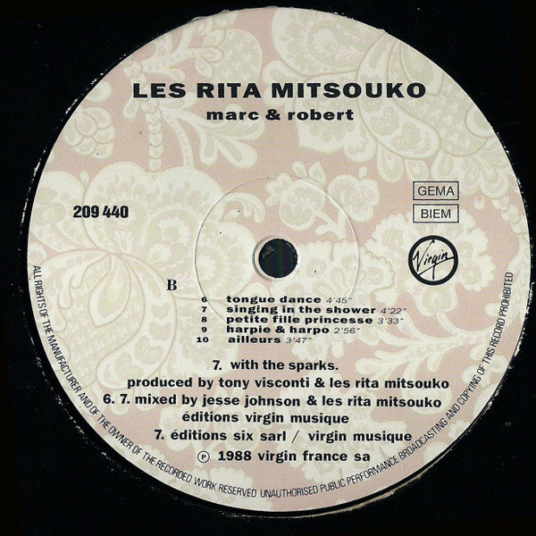 Les Rita Mitsouko : Marc & Robert (LP, Album)