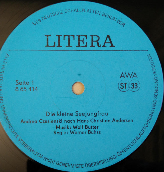 Hans Christian Andersen : Die Kleine Seejungfrau / Der Kleine Und Der Große Klaus (LP)