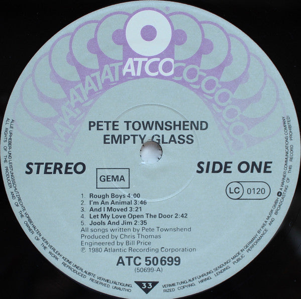 Pete Townshend : Empty Glass (LP, Album)