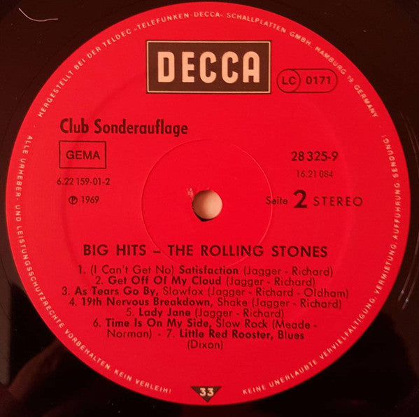 The Rolling Stones : Big Hits (LP, Comp, Club, RE)