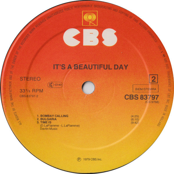It's A Beautiful Day : It's A Beautiful Day (LP, Album, RE, Gat)