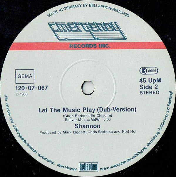 Shannon : Let The Music Play (Special-Remix) (12", Maxi, Single, Daz)