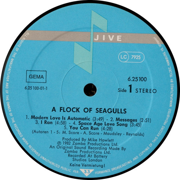 A Flock Of Seagulls : A Flock Of Seagulls (LP, Album)