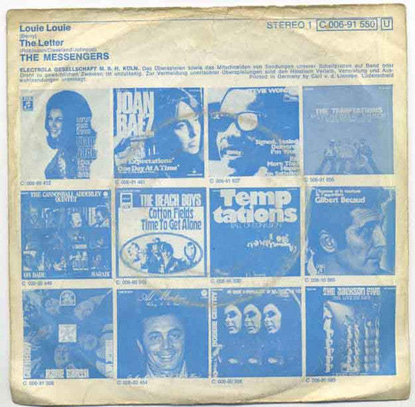 The Messengers (6) : Louie Louie  (7", Single)