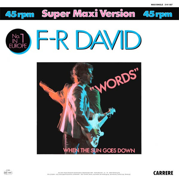 F.R. David : Words (12", Maxi)