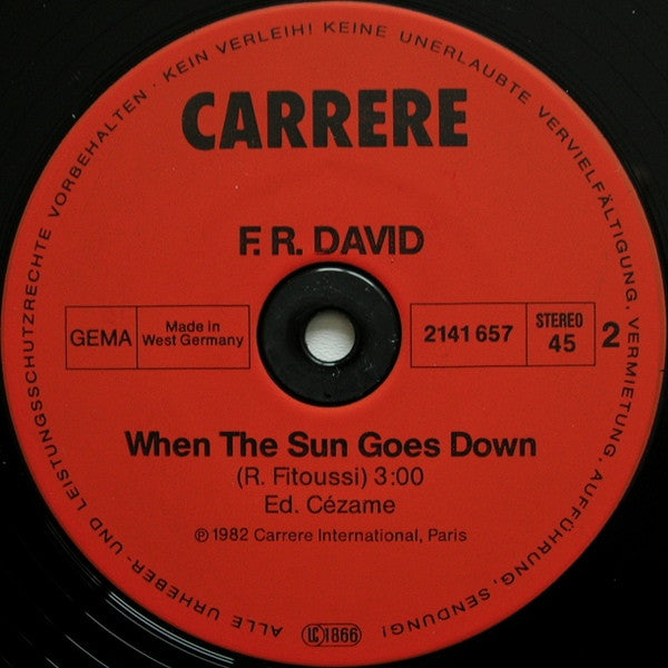 F-R David* : Words (12", Maxi)