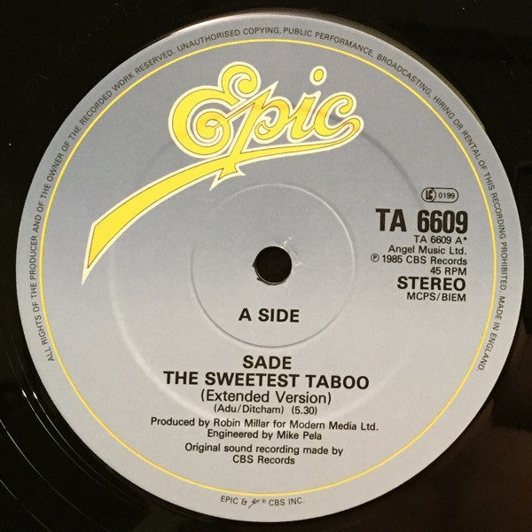 Sade : The Sweetest Taboo (12", Single)