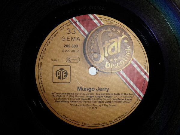 Mungo Jerry : Mungo Jerry (LP, Comp)
