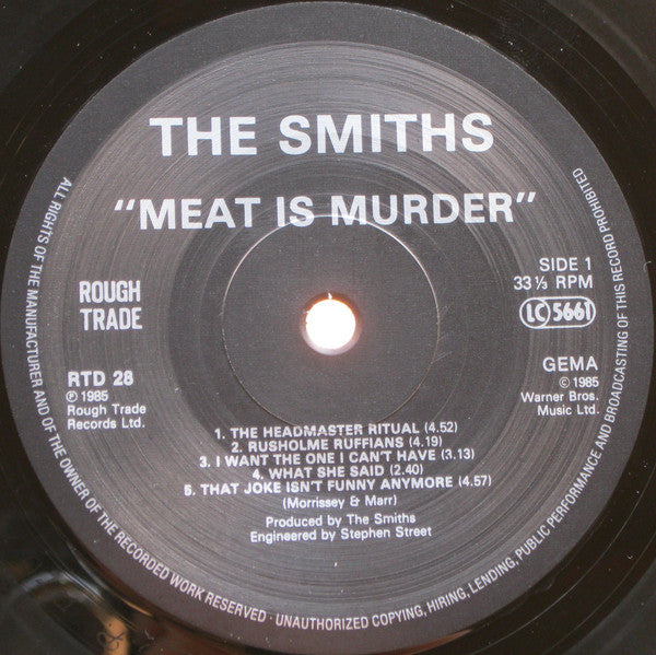 The Smiths : Meat Is Murder (LP, Album)
