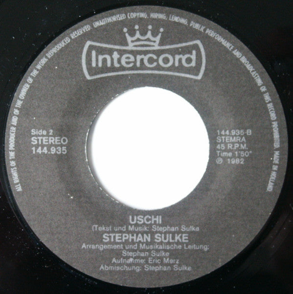 Stephan Sulke : Die Moral (7", Single)