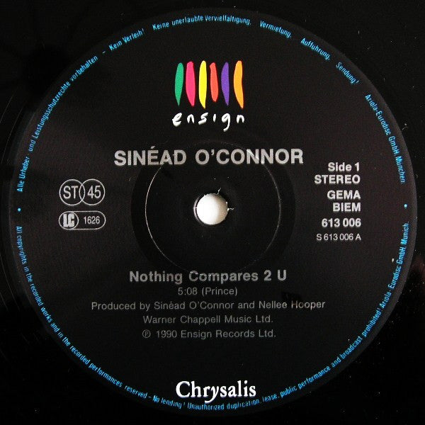 Sinéad O'Connor : Nothing Compares 2 U (12", Maxi)