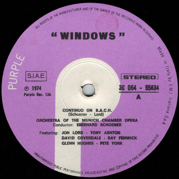 Jon Lord : Windows (LP, Album, Gat)
