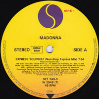 Madonna : Express Yourself (12", Maxi, Als)