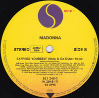 Madonna : Express Yourself (12", Maxi, Als)
