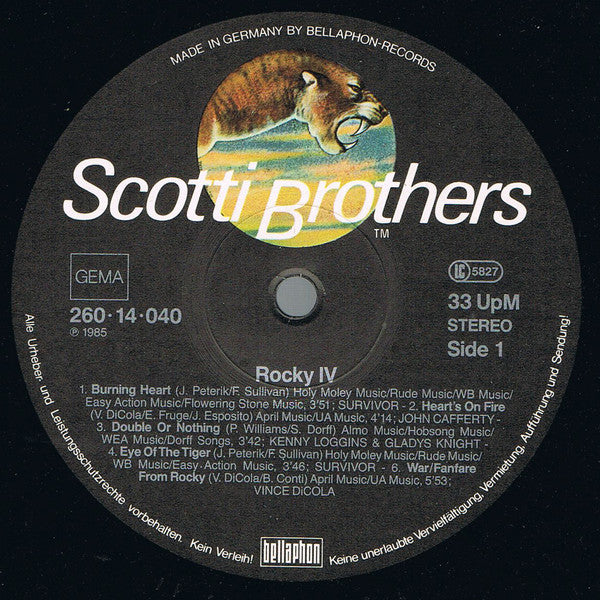 Various : Rocky IV - Original Motion Picture Soundtrack (LP)