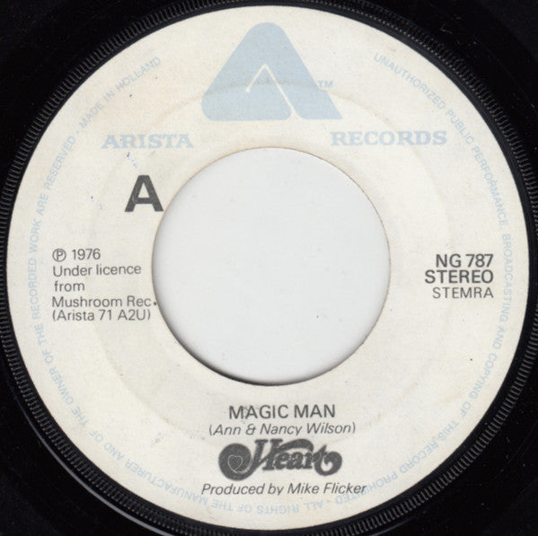 Heart : Magic Man (7", Single, Whi)