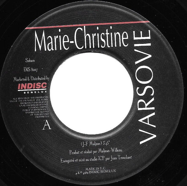 Marie-Christine Maillard : Varsovie (7", Single)