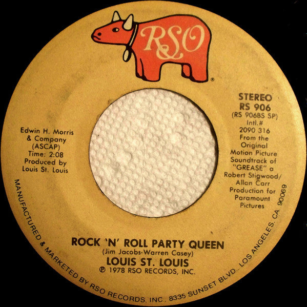 John Travolta, Olivia Newton-John & Cast* / Louis St. Louis : Summer Nights / Rock 'N' Roll Party Queen (7", Single, Spe)
