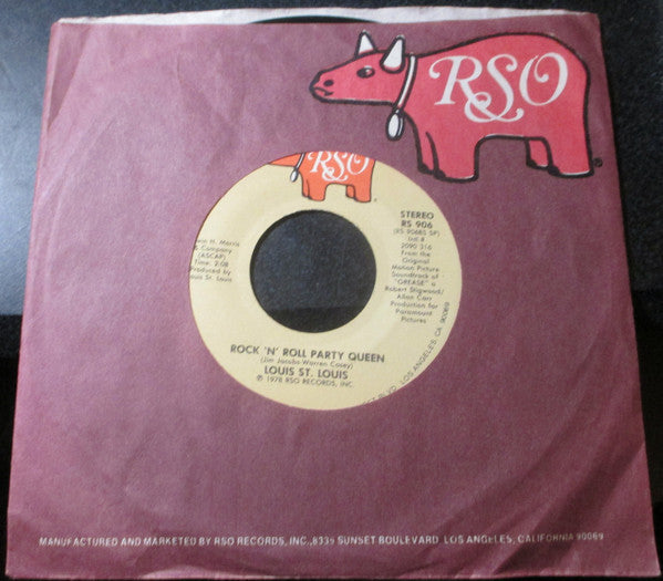 John Travolta, Olivia Newton-John & "Grease" Cast / Louis St. Louis : Summer Nights / Rock 'N' Roll Party Queen (7", Single, Spe)