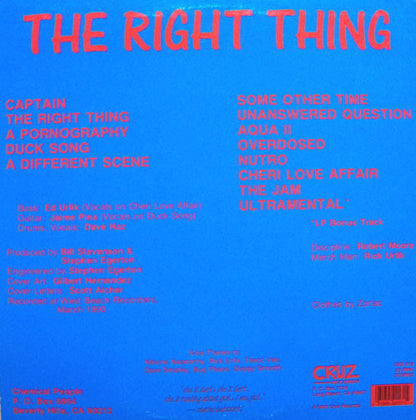 Chemical People : The Right Thing (LP, Album)