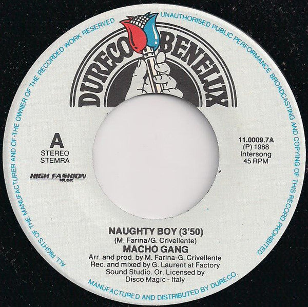 Macho Gang : Naughty Boy (7", Single)