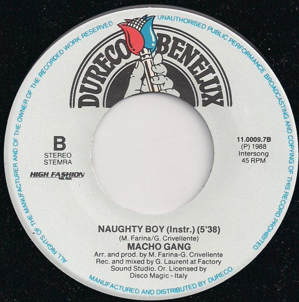 Macho Gang : Naughty Boy (7", Single)