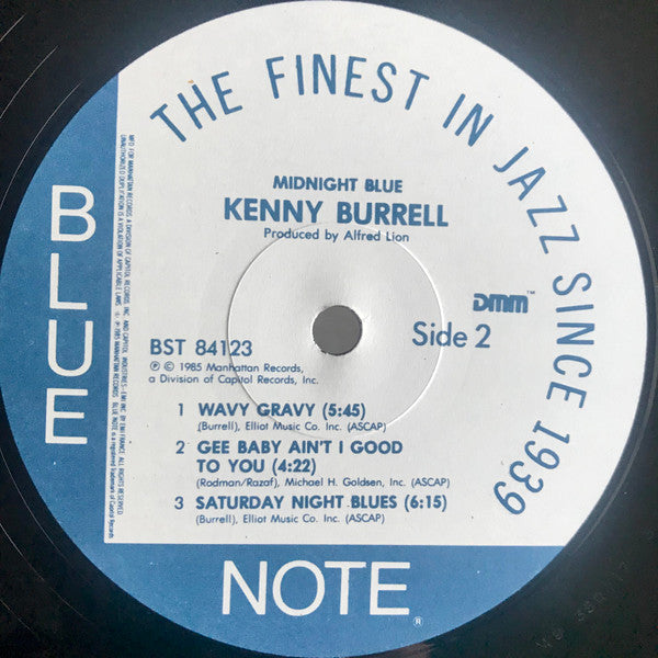 Kenny Burrell : Midnight Blue (LP, Album, RE, RM, DMM)