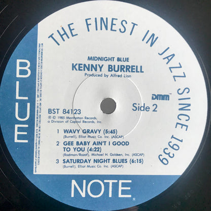 Kenny Burrell : Midnight Blue (LP, Album, RE, RM, DMM)