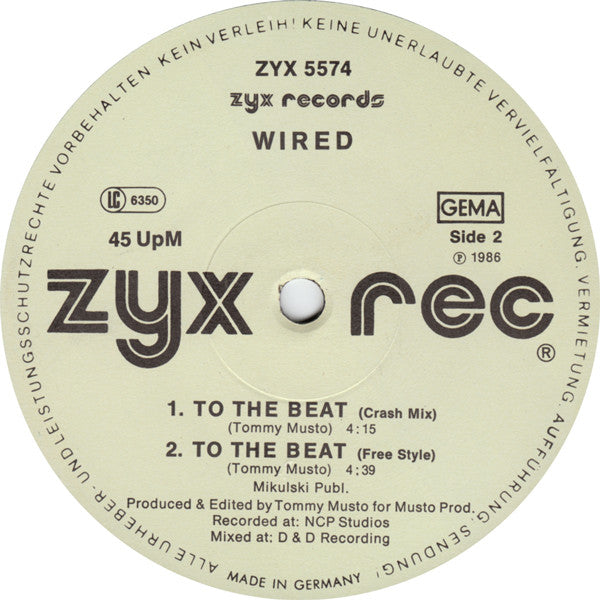 Wired (3) : To The Beat (12")