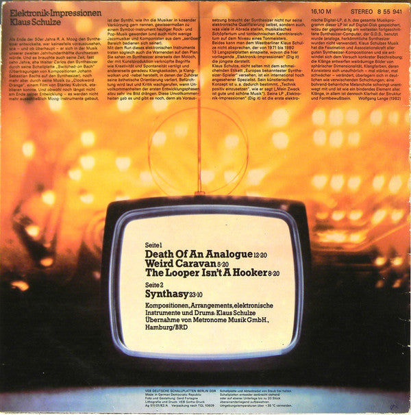 Klaus Schulze : Elektronik-Impressionen (LP, Album)